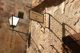 Un'insegna a Pienza